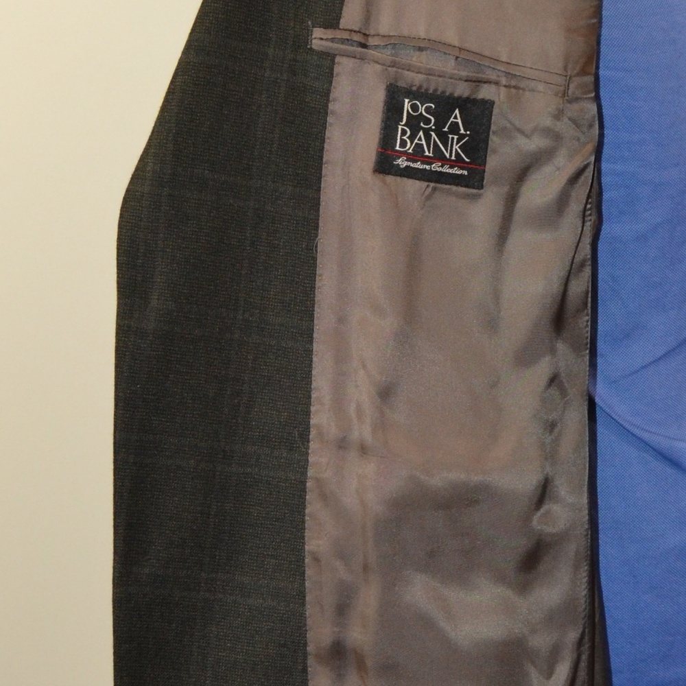 Jos A Bank 42L Sport Coat Blazer Suit Jacket Dark - Picture 6 of 8